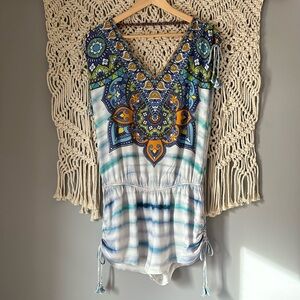 Hale Bob Boho Tie Dye Viscrose Romper Playsuit